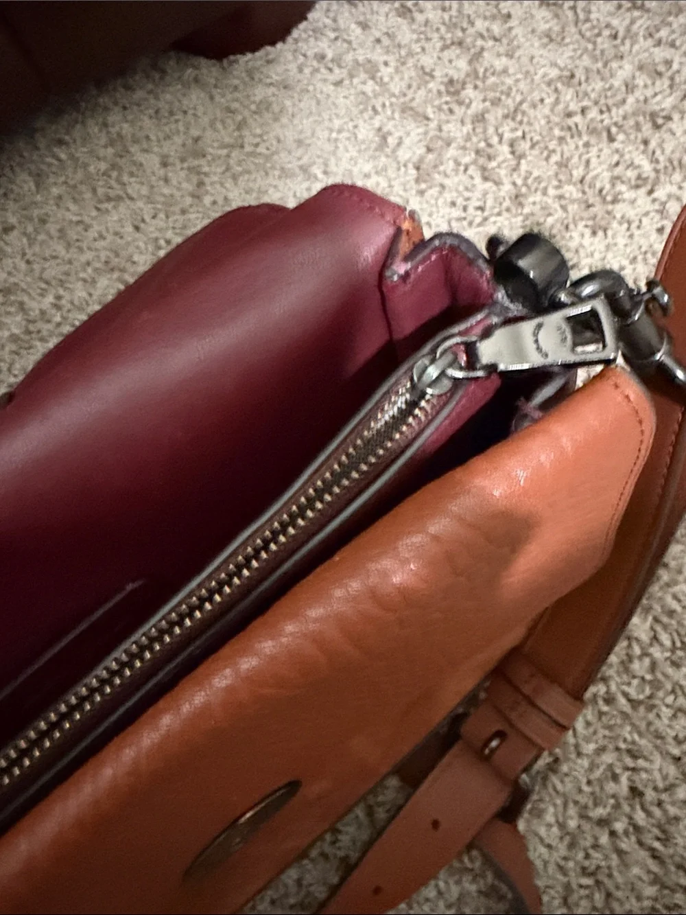 Brown Leather Messenger Bag